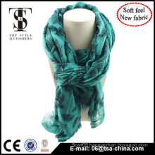 2015 Long Fashionable Design scarf,China scarf factory wholesale flocking shawl